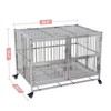 48-in Heavy Duty Dog Crate Cage Kennel with Wheels,Sturdy Locks Design, Double Door Small Door Design & Removable Tray Design - 2 of 4
