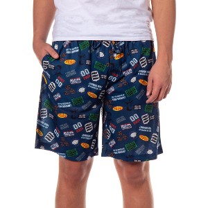 Seinfeld Pajamas Men's TV Series Master of Your Domain Lounge Sleep Shorts Blue - 1 of 4