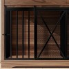 SEVOBAL Pet Crates and Houses Vintage Style Two Level Pet Crate Furniture Adjustable Divider Design, Brown, 55.1"*23.4"*51.97" - 3 of 4