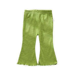 MyKids-USA Baby Girl Solid Color Autumn Bell-Bottomed Pants - 1 of 4