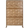 CAVINAS Patio Decorative Screen Metal Fence Privacy Screen with Striped Rhombus Pattern for Outside and Garden, 76" H×48" W - 4 of 4