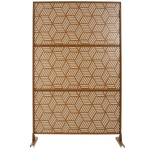 CAVINAS Matrix Metal Decorative Patio Screens, Outdoor & Indoor, Freestanding Decorative Privacy Screen for Deck Balcony Patio - 1 of 4