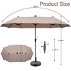 Ainfox 13ft Outdoor Patio Umbrella with Solar Lights and Decorative Pattern Umbrella Base - 2 of 4