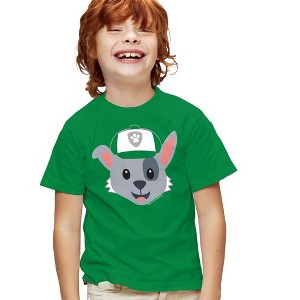 Boys' Short Sleeve Paw Patrol Rocky Emoji Kids T-Shirt - 1 of 4