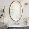 Ridstar 25.6 in. W x 39.37 in. H Gold Oval Retro Bathroom Mirror - 3 of 4
