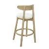 Christopher Knight Home Alonso Round Rubberwood upholstered Barstools (Set of 2) - 4 of 4