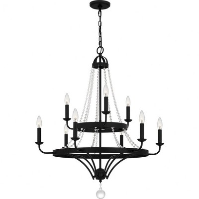 Quoizel Lighting Adelaide 9 - Light Chandelier in  Matte Black