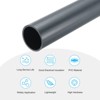 Unique Bargains Water Plumb DIY Crafts High Impact Rigid Round Pipes 8" Length ID 1.35" OD 1.5" Dark Grey - 3 of 4