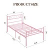 Coolmee Twin Bed Frame, Metal Platform Bed with Headboard and Footboard, 12.2 Inch Bed Frame with Strong Metal Slats Support, Under Bed Storage - 2 of 4