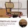 DYHOME 26 Inches Swivel Counter Height Bar Stools with PE Rattan Back, Faux Leather Upholstered Bar Chairs, Set of 4 - 4 of 4