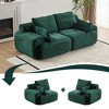 QingMoon Memory Foam Compressed Sofa, 2 Seater Extra Deep Sectional Couches, No Assembly Required, with Pillows for Living Room and Small Spaces - 2 of 4