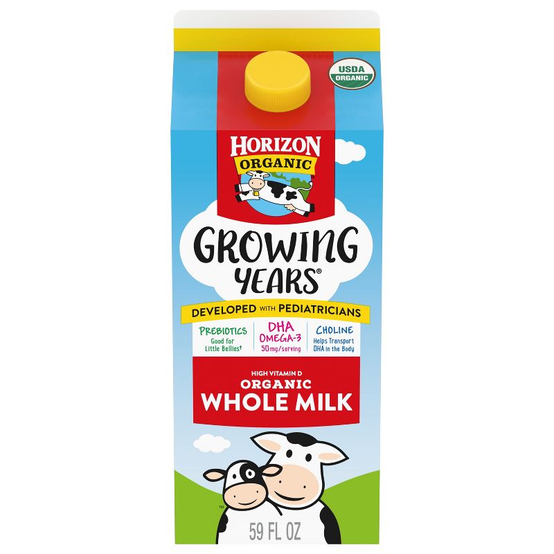 Horizon Organic Growing Years Whole DHA Omega-3 Milk - 59 fl oz, 1 of 14