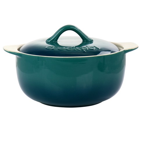 Crock Pot Replacement Removable Ceramic Insert, Bowl & Lid 4qt. Dark Green