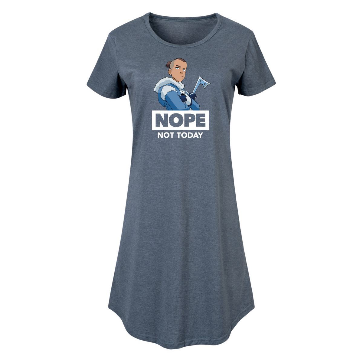 Women's - Avatar - The Last Airbender - Sokka Nope Graphic T-shirt Dress