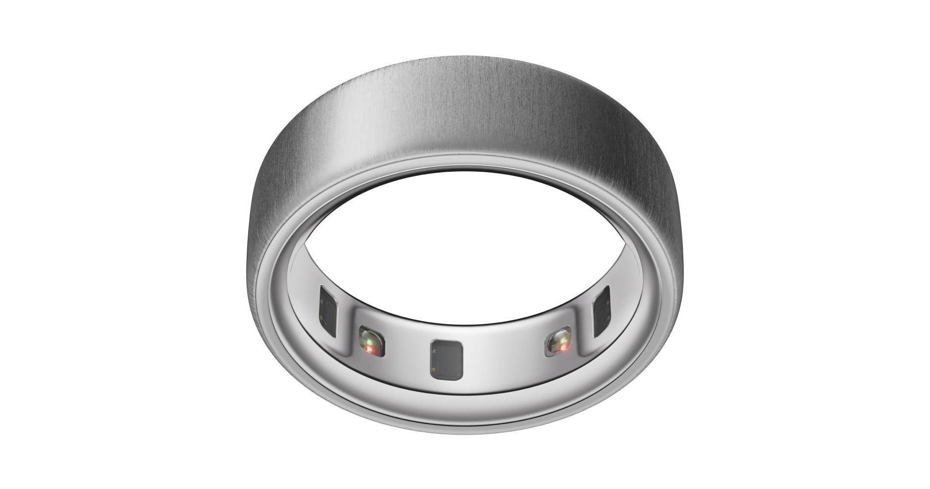 Oura Ring 4 Brushed Silver - Size 15