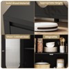 Modern Sideboard Cabinet for Living Room & Dining Room - Black Accent Storage with Adjustable Shelves & Glass Doors, Small Console Cabinet - 3 of 4