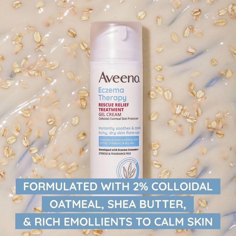 Aveeno Eczema Therapy Rescue Relief Treatment Body Gel Cream - 5 fl oz, 5 of 11