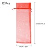 Unique Bargains Sheer Mesh Drawstring Gift Pouches Organza Wine Bags 12 Pcs 14.5"x5.5" - 2 of 4