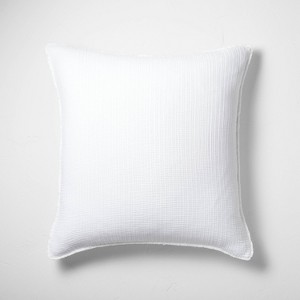 Textured Chambray Cotton Pillow Sham - Casaluna™ - 1 of 4