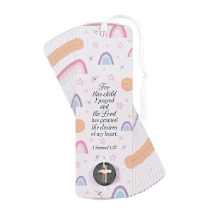 Dicksons for This Child I Prayed - 1 Samuel 1:27, Multicolor 6 x 2 Inch Paper Tassel Bookmark with Coin; Pack of 15 - 1 of 2