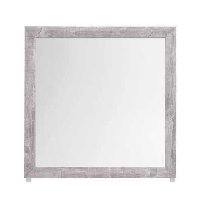GlasFlength Decorative Wall Mirrors Versatile Mirror Blended Mirror Adaptable Mirror Rectangular Mirror for Family Room, Gray, 38.7"*1.18"*38.7"
