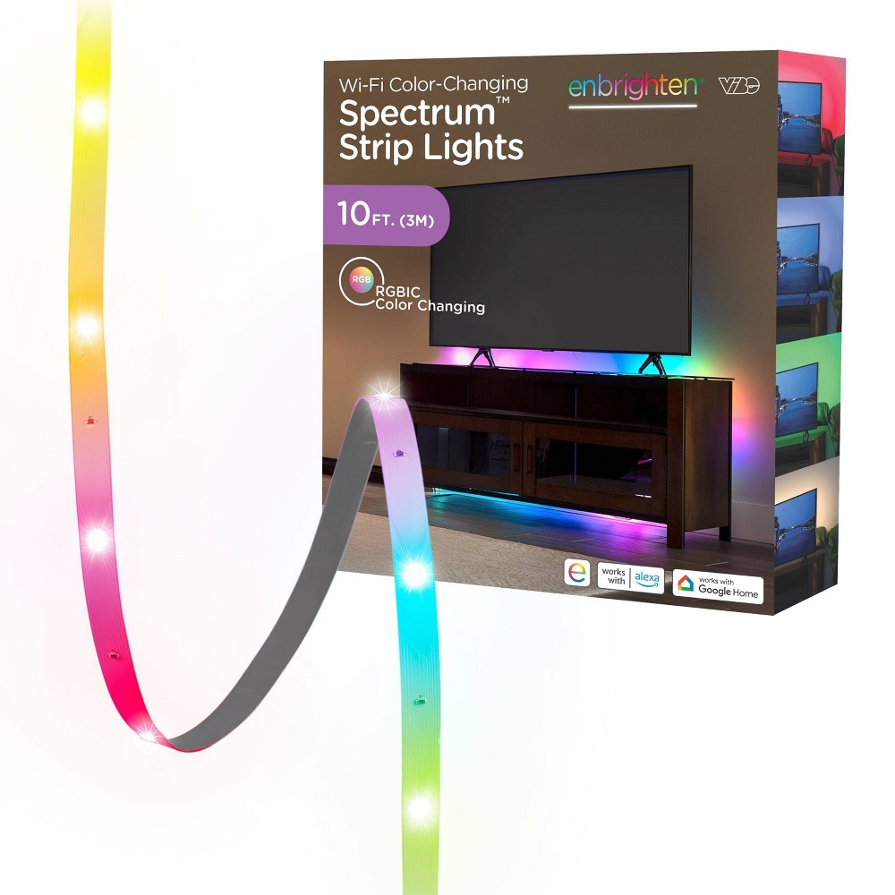 Enbrighten Vibe Smart 10' RGBIC Light Strip App + Remote Control