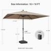 PURPLE LEAF Patio Umbrella Outdoor Table Umbrella Aluminum Frame Market Umbrella Sun Umbrella with 8 Sturdy Ribs - 2 of 4