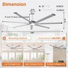 LED Industrial Ceiling Fan with Light and Remote - 4 of 4
