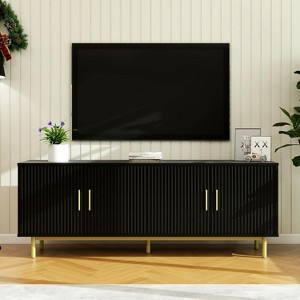 Dyonery 70" Fluted tv Stand with Adjustable Shelf for Living Room,Entertainment Center TV Stand for TV Up to 80 Inch,Television Media Console Table - 1 of 4