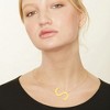 KISPER 18K Gold Plated Stainless Steel Large Sideways Initial Pendant Necklace - 4 of 4