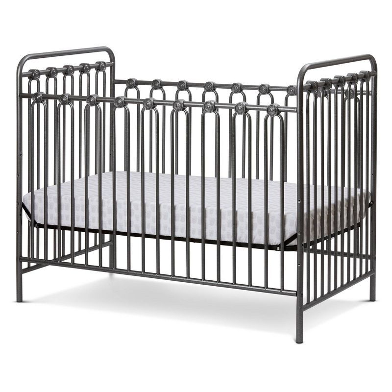 L.A. Baby Napa 3-in-1 Convertible Full Sized Metal Crib - Pebble Gray, 2 of 6