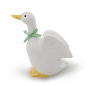 Ceramic Duck Green Bow - Bullseye's Playground™ - 1 of 3