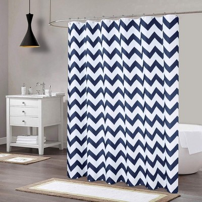 Chevron Fabric Shower Curtain for Bathroom