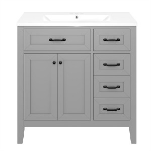Dronkon Bathroom Vanity with Sink Combo, Freestanding Storage Cabinet with 3 Drawers & 2 Doors for Modern Bathrooms - 1 of 4