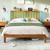 Greenstell Wooden Bed Frame with Headboard, Charging Station & LED Lights - Wood Slat Support Foundation, No Box Spring Needed - 4 of 4