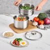 VEVOR 2.5QT Saucepan with Steamer,Stainless Steel Saucepan with Glass Lid,Multipurpose Nonstick Stainless Steel Sauce Pot with Ergonomic Handle,Silver - 2 of 4