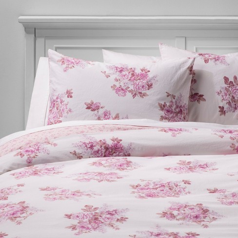 Twin Twin Extra Long Cactus Rosebloom Duvet Sham Set Pink Blush