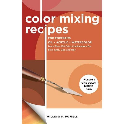 Color Mixing Recipes for Portraits Oil, Acrylic, Watercolor - by  William F Powell (Paperback)