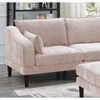TiramisuBest Beautiful Blush Pink One Arm Chair Morgan Fabric 1pc Chair Pillow Soft Cushion Wood Legs Living Room Furniture - 3 of 4