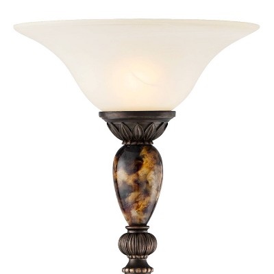 Bronze Tortoise Shell Adjustable Torchiere Floor Lamp