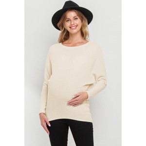 Hello MIZ Womens Dolman Sleeve Maternity Sweater Top - 1 of 1