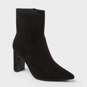 Women’s Sienna Low Shaft Heeled Boots with Memory Foam Insole – A New Day™ - 1 of 3