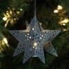 Northlight Lighted Polka-Dot 3-D Starburst Hanging Christmas Ornament - 5" - Gray - Clear - 3 of 3