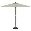 vidaXL Wheeled Umbrella Base with Handle Grey Granite 64 lbs Round - 3 of 4