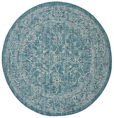 Courtyard Cy8680 Power Loomed Indoor/outdoor Area Rug - Turquoise - 5 ...