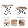 Kate and Laurel Monaco Wood and Metal Tray Table - 2 of 4