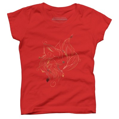 Girl's Design By Humans Fox By LouJah T-Shirt
