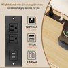 52'' Rattan Dresser with 6 Drawers, Farmhouse Chest of Drawers with Power Outlet, Bedside Nightstand for Bedroom, Children Room, Apartment - 3 of 4