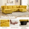 MOONMISS Modular 6- Seat  Sectional Sofa U Shaped Modular Couch with Reversible Chaise Modular Sofa Sectional Couch for Living Room - 4 of 4