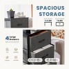 FURNIinspire Dressers 4 Drawer Fabric Tall Dresser Tower Closet Storage Chest of Drawers for Bedroom Nursery, Grey, 11.8"*17.7"*37.4" - 4 of 4